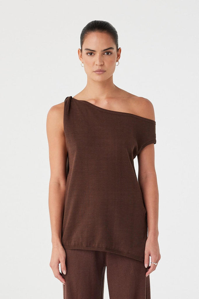 Olympia Asym Top | Espresso