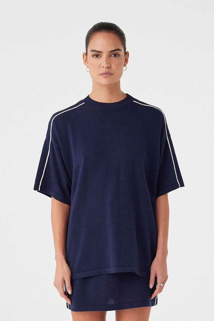 Pippa Oversized Tee | Navy