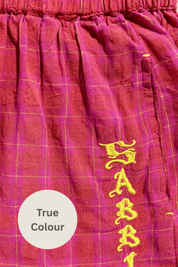 THE LINEN BOXER SHORT | Red Check