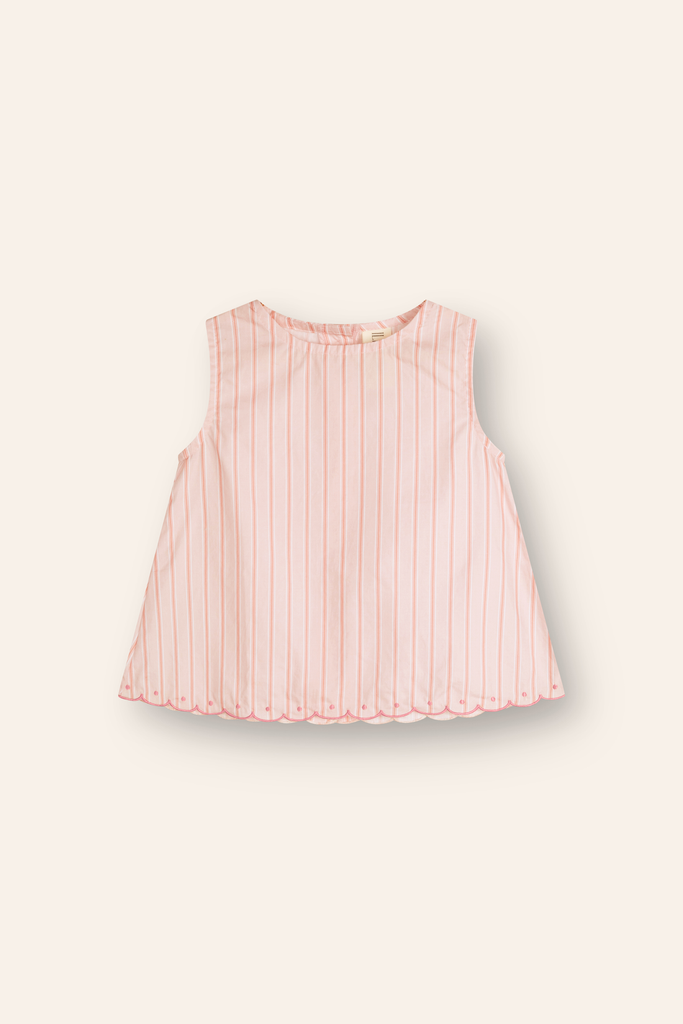 Nora Blouse|Pink Stripe