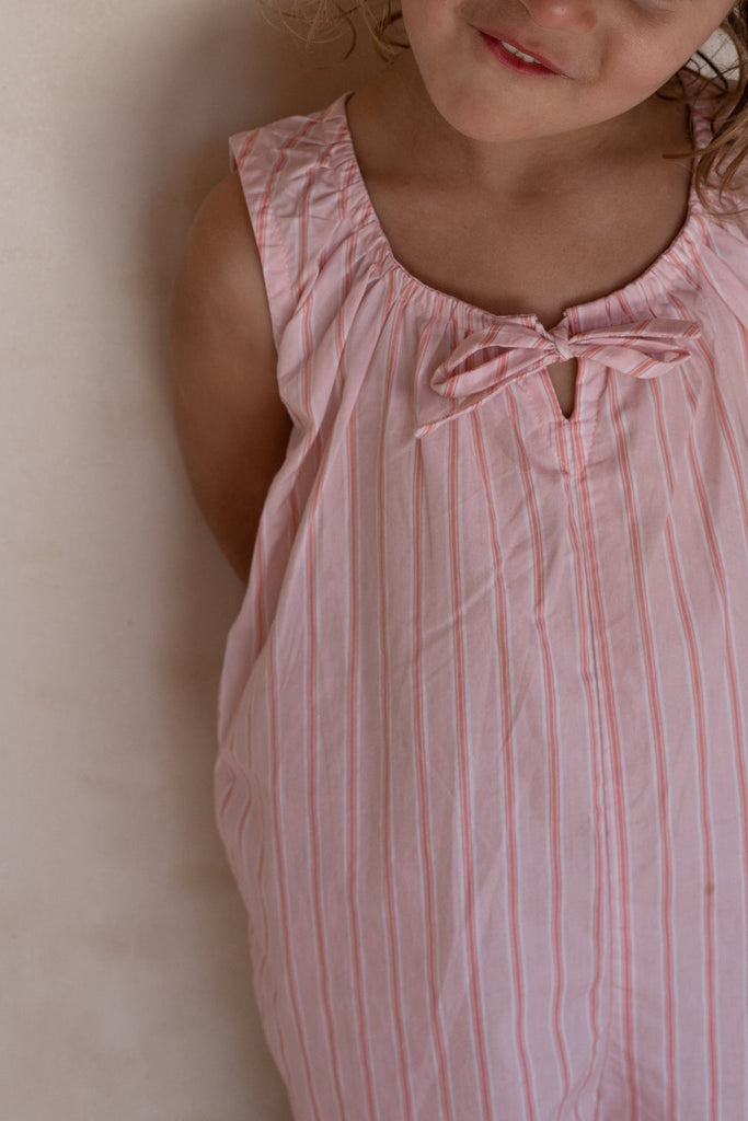 Sadie Overalls|Pink Stripe